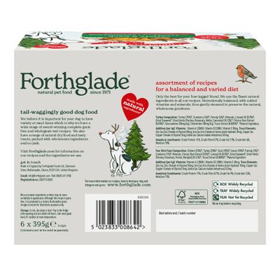 Forthglade Complete Meal Grain-Free Adult Dog - Christmas Classics - 6 x 395g