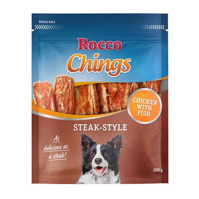 Rocco Chings Steak Style с пиле и риба 200 г