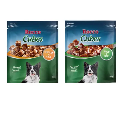 Lot mixte Rocco Cubes pour chien - poulet, canard (2 x 150 g)