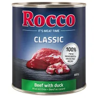 6 x 800 g Rocco Classic -10% kedvezmény! - Marha & kacsa