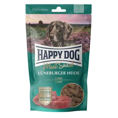 Happy Dog Meat Snack Lüneburger Heide, bárány. Minőségi hús Németországból, tartósítószer nélkül, Made in Germany.