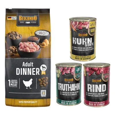 Lot mixte Belcando 15 kg / 12,5 kg + 6 x 400 g pour chien - Adult Dinner (12,5 kg) Lot mixte Belcando 15 kg / 12,5 kg + 6 x 400 g pour chien - Adult Dinner (12,5 kg)
