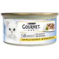 Gourmet Diamant 24 x 85 g comida húmeda para gatos - Filetes de pollo al natural