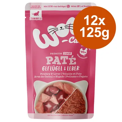 WOW Junior Pollame & Fegato 12 x 125 g umido gatto