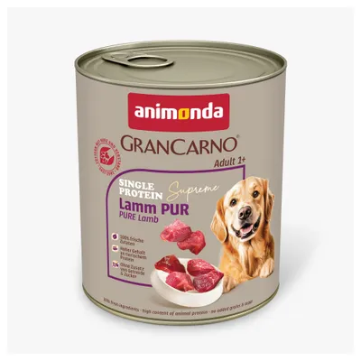 animonda GRAN CARNO Adult 1+ Single Protein Supreme Miel PUR. 100% ingrediente proaspete, conținut ridicat de proteine animale, fără adaos de cereale și zahăr. animonda GRAN CARNO Adult 1+ Single Protein Supreme Miel PUR. 100% ingrediente proaspete, conținut ridicat de proteine animale, fără adaos de cereale și zahăr.