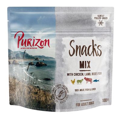 Purizon Dog Snacks Grain-Free Saver Pack 3 x 100g Mix
