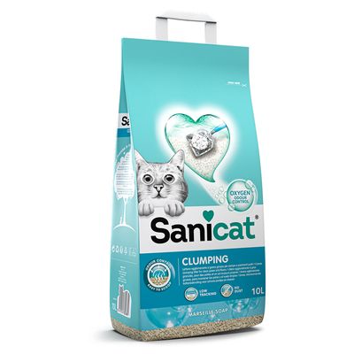 Sanicat hrudkujúce stelivo s marseillským mydlom 2 x 10 l