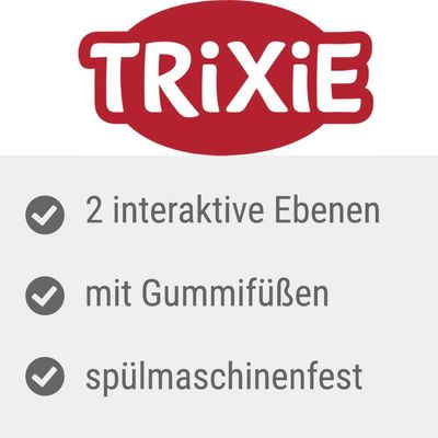 Trixie. 2 interaktive Ebenen, mit Gummifüssen, spülmaschinenfest.