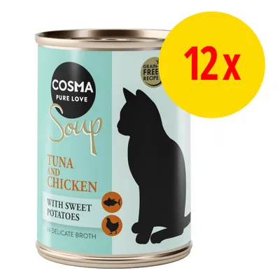 Výhodné balení Cosma Soup 12 x 100 g - kuřecí prsa s chřestem