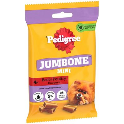 PEDIGREE® JUMBONE™ Mini Adult Small Dog Treats Beef & Poultry