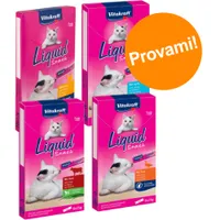 Set prova misto Vitakraft Cat Liquid Snack - 4 gusti misti - 24 x 15 g