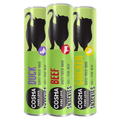 Cosma Snackies Probiermix - 70 g, 3 Sorten (Hühnchen, Ente, Rind)