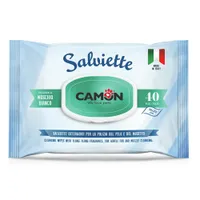 Salviette Camon Muschio Bianco per la cura del pelo di cani e gatti - 40 pz