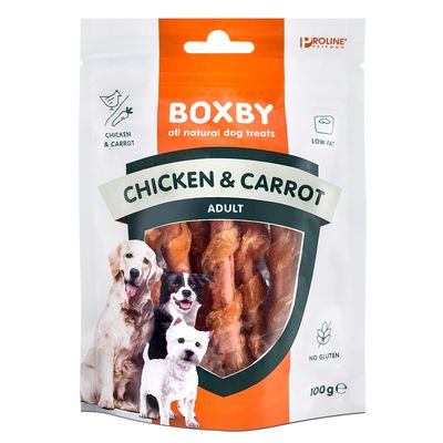 Boxby pollo y zanahoria snacks para perros 100 g
