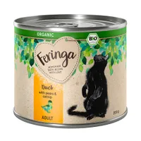 Feringa Organic bio Adult 6 x 200 g  pour chat - canard, poires & menthe à chat