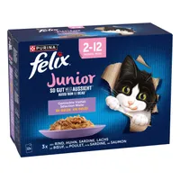 Felix Tendres Effilés Junior 12 x 85 g pour chat - sélection mixte
