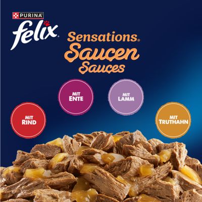  Felix "Sensations"  48 x 85 g - sélection de la campagne en sauce