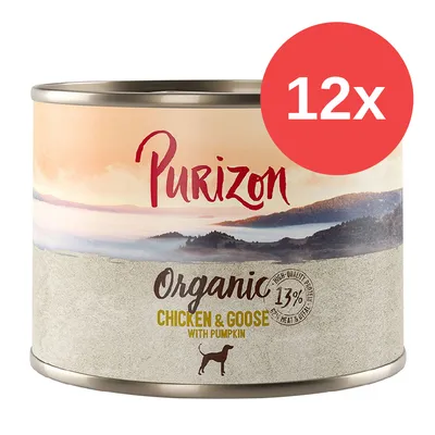 Purizon Organic Chicken & Goose with Pumpkin, 13% Protein, 12x Dose.