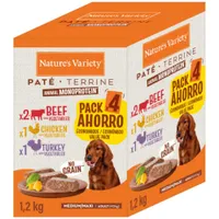 Nature's Variety Paté No Grain Adult Medium/Maxi 16 x 300 g  - Mix: Pollo, Tacchino, Manzo
