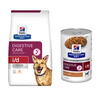 12kg Hill's Prescription Diet Dry Dog Food + 3 x 370g Wet Food Free! * - i/d Digestive Care - Chicken (12kg) + i/d Digestive Care - Turkey (3 x 370g)