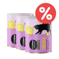 Sparpaket Cosma Snackies XXL Maxi Tube - Mix 490 g (Hühnchen, Thunfisch, Weißfisch)