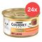 Sparpaket Gourmet Gold Raffiniertes Ragout 24 x 85 g Mixpaket (Rind & Lachs)