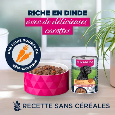 Eukanuba Senior riche en dinde et carottes - 6 x 400 g