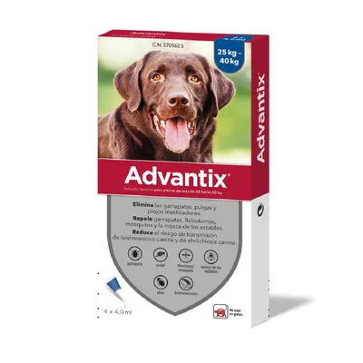 Advantix® pipetas para perros de 25 kg a 40 kg - 4 pipetas