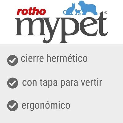rotho mypet. cierre hermético, con tapa para vertir, ergonómico.