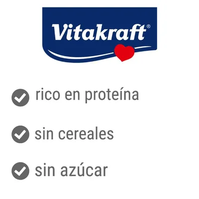 Vitakraft. Rico en proteína, sin cereales, sin azúcar.