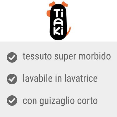 Tiaki. tessuto super morbido, lavabile in lavatrice, con guinzaglio corto