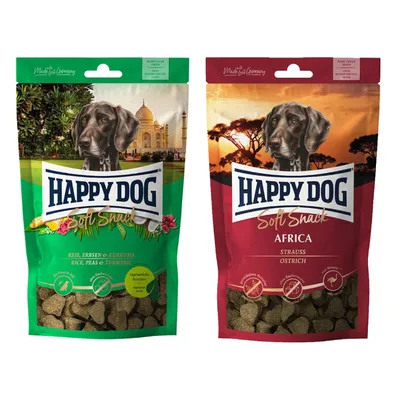 Kombi-Paket: Happy Dog Soft Snack -  India 3 x 100 g + 3 x 100 g Africa Kombi-Paket: Happy Dog Soft Snack -  India 3 x 100 g + 3 x 100 g Africa