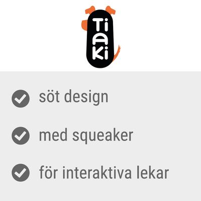 Tiaki. Söt design, med squeaker, för interaktiva lekar.