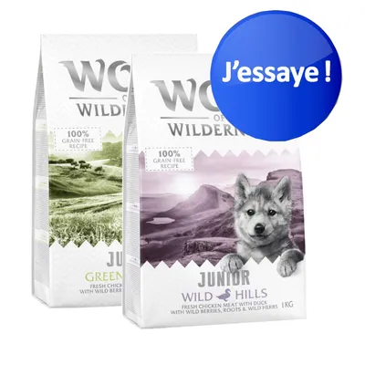 Lot mixte Wolf of Wilderness Junior pour chiot Lot mixte Wolf of Wilderness Junior pour chiot