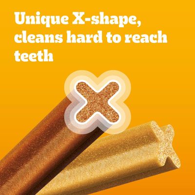 Unique X-shape, cleans hard-to-reach teeth.