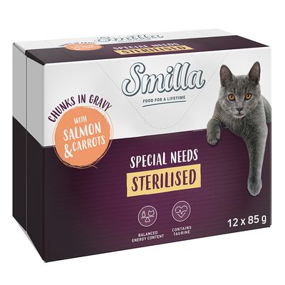 Smilla Sterilised zalogajčići s povrćem 12 x 85 g Losos i mrkva (12 x 85 g)