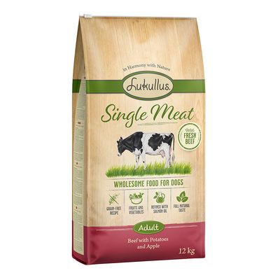 Lukullus Single Meat nauta (viljaton) säästöpakkaus: 2 x 12 kg