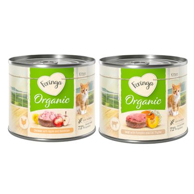 Feringa Bio Menù Kitten 6 x 200 g Mix: Pollo bio e Vitello bio