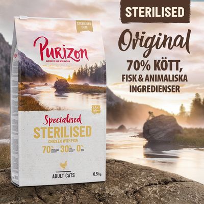 Purizon Adult Sterilised Chicken & Fish - spannmålsfritt