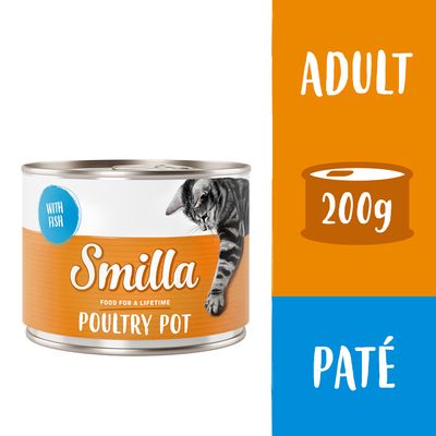 Smilla Poultry Pot 6 x 200 g Mört fjäderfäkött med fisk
