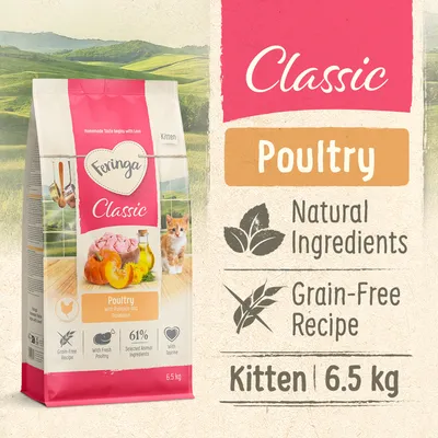 Feringa Kitten Classic hydinové - NOVINKA: výhodné balenie 13 kg (2 x 6,5 kg)