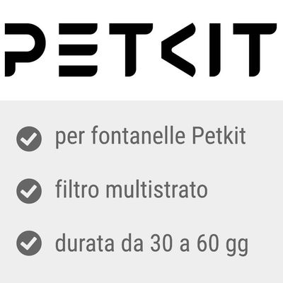 PETKIT, per fontanelle Petkit, filtro multistrato, durata da 30 a 60 gg