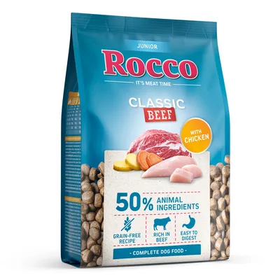 Rocco Junior Classic Beef with Chicken - dog dry food - 1kg