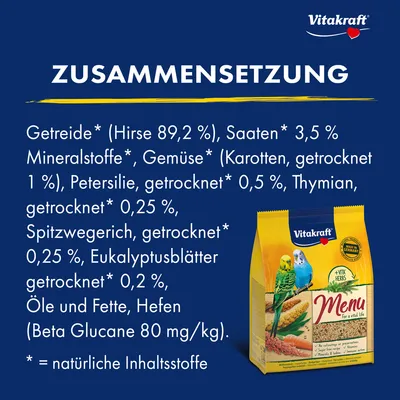 Vitakraft Menü Sittich - 2 x 3 kg