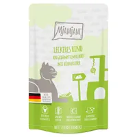 MjAMjAM 24 x 125 g pour chat - délicieux bœuf & potiron cuit à la vapeur