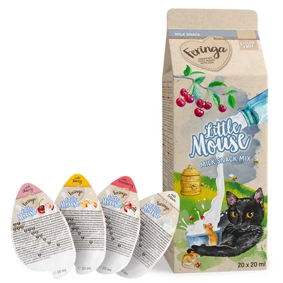 Feringa Little Mouse Milk Snack per gatti - Mix: 20 x 20 ml