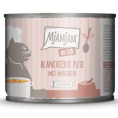 Sparpaket MjAMjAM an Soße 24 x 185 g blanchierte Pute mit Muscheln