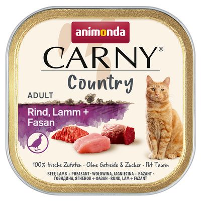 animonda Carny Country Adult 32 x 100 g Rind, Lamm + Fasan