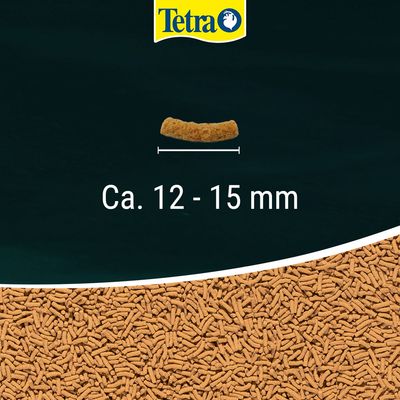 Tetra. Krmné pelety o velikosti cca 12–15 mm.