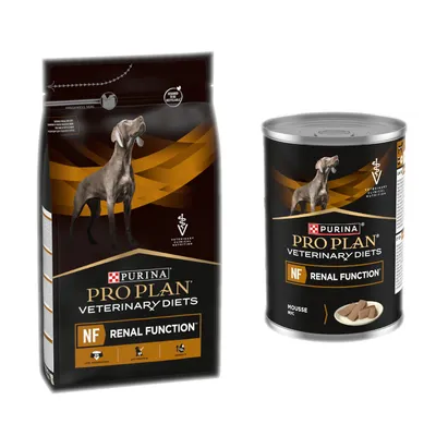 PURINA PRO PLAN Veterinary Diets Dry Dog Food + 400g Wet Dog Food Free! * - NF Renal Function (12kg) + Canine NF Renal Function Mousse (400g)
